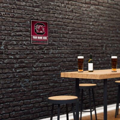 NCAA South Carolina Gamecocks Personalized Custom Metal Parking Sign Wall Decor Indoor Ourdoor 4