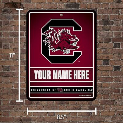 NCAA South Carolina Gamecocks Personalized Custom Metal Parking Sign Wall Decor Indoor Ourdoor 5
