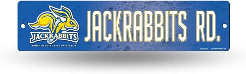 NCAA South Dakota State Jackrabbits Metal Street Sign Decor