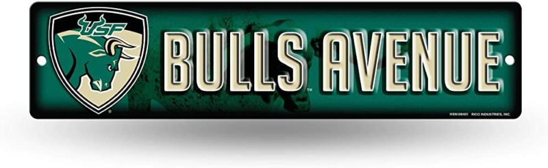 NCAA South Florida Bulls Metal Street Sign Decor