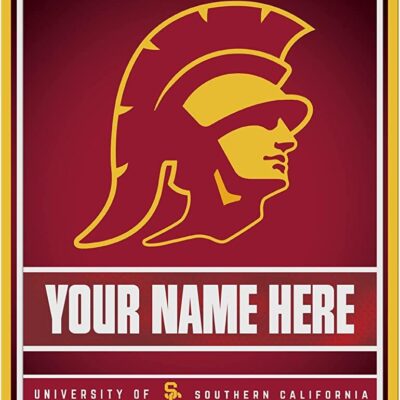 NCAA Southern California Trojans Personalized Custom Metal Parking Sign Wall Decor Indoor Ourdoor