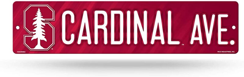 NCAA Stanford Cardinal Metal Street Sign Decor