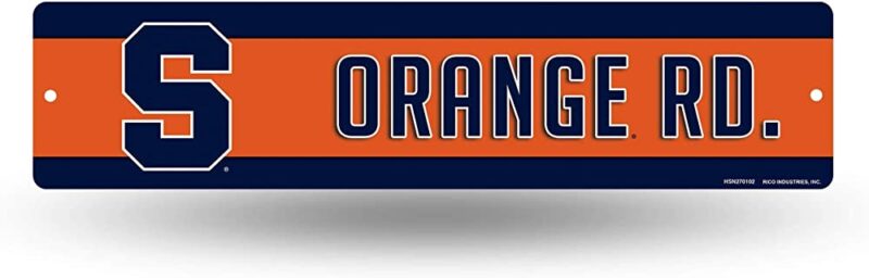 NCAA Syracuse Orange Metal Street Sign Decor