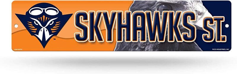 NCAA Tennessee Martin Skyhawks Metal Street Sign Decor