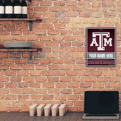 NCAA Texas A&M Aggies Personalized Custom Metal Parking Sign Wall Decor Indoor Ourdoor 2 NCAA Texas AM Aggies Personalized Custom Metal Parking Sign Wall Decor Indoor Ourdoor 2