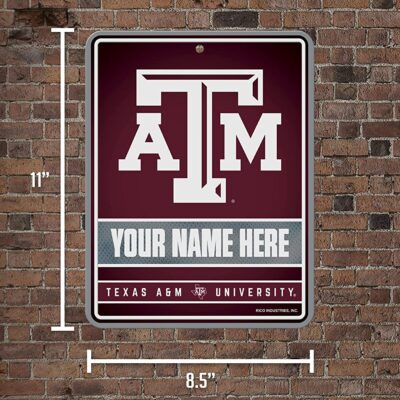 NCAA Texas A&M Aggies Personalized Custom Metal Parking Sign Wall Decor Indoor Ourdoor 5 NCAA Texas AM Aggies Personalized Custom Metal Parking Sign Wall Decor Indoor Ourdoor 5
