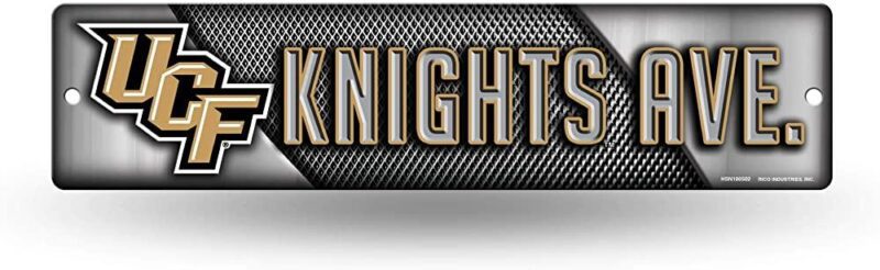 NCAA UCF Knights Metal Street Sign Decor