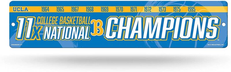 NCAA UCLA Bruins - 11X Champ Metal Street Sign