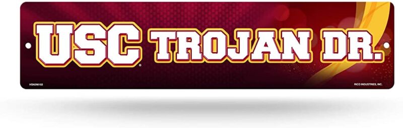 NCAA USC Trojans Metal Street Sign Decor