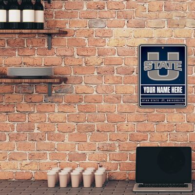 NCAA Utah State Aggies Personalized Custom Metal Parking Sign Wall Decor Indoor Ourdoor 2 NCAA Utah State Aggies Personalized Custom Metal Parking Sign Wall Decor Indoor Ourdoor 2