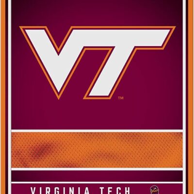 NCAA Virginia Tech Hokies Personalized Custom Metal Parking Sign Wall Decor Indoor Ourdoor 6