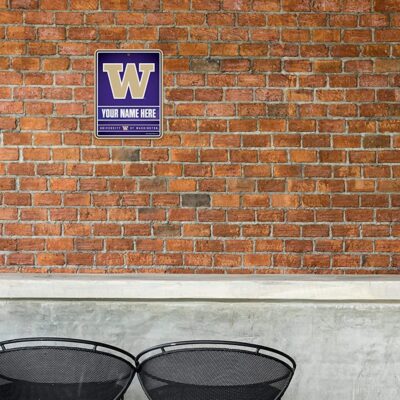 NCAA Washington Huskies Personalized Custom Metal Parking Sign Wall Decor Indoor Ourdoor 1