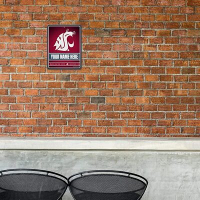 NCAA Washington State Cougars Personalized Custom Metal Parking Sign Wall Decor Indoor Ourdoor 1