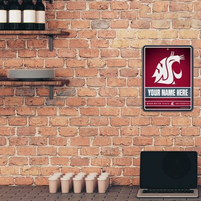 NCAA Washington State Cougars Personalized Custom Metal Parking Sign Wall Decor Indoor Ourdoor 2
