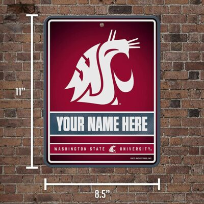 NCAA Washington State Cougars Personalized Custom Metal Parking Sign Wall Decor Indoor Ourdoor 5