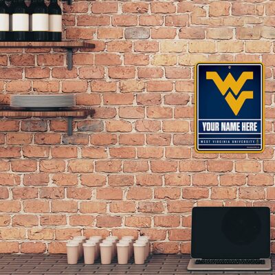 NCAA West Virginia Mountaineers Personalized Custom Metal Parking Sign Wall Decor Indoor Ourdoor 2