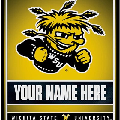 NCAA Wichita State Shockers Personalized Custom Metal Parking Sign Wall Decor Indoor Ourdoor