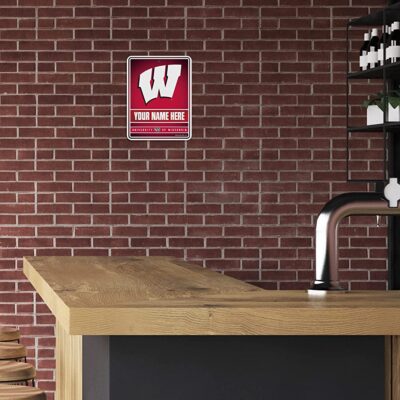 NCAA Wisconsin Badgers Personalized Custom Metal Parking Sign Wall Decor Indoor Ourdoor 3 NCAA Wisconsin Badgers Personalized Custom Metal Parking Sign Wall Decor Indoor Ourdoor 3