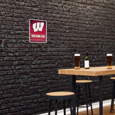 NCAA Wisconsin Badgers Personalized Custom Metal Parking Sign Wall Decor Indoor Ourdoor 4 NCAA Wisconsin Badgers Personalized Custom Metal Parking Sign Wall Decor Indoor Ourdoor 4