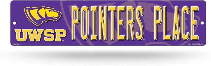 NCAA Wisconsin-Stevens Point Pointers Metal Street Sign Decor