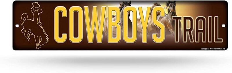 NCAA Wyoming Cowboys Metal Street Sign Decor