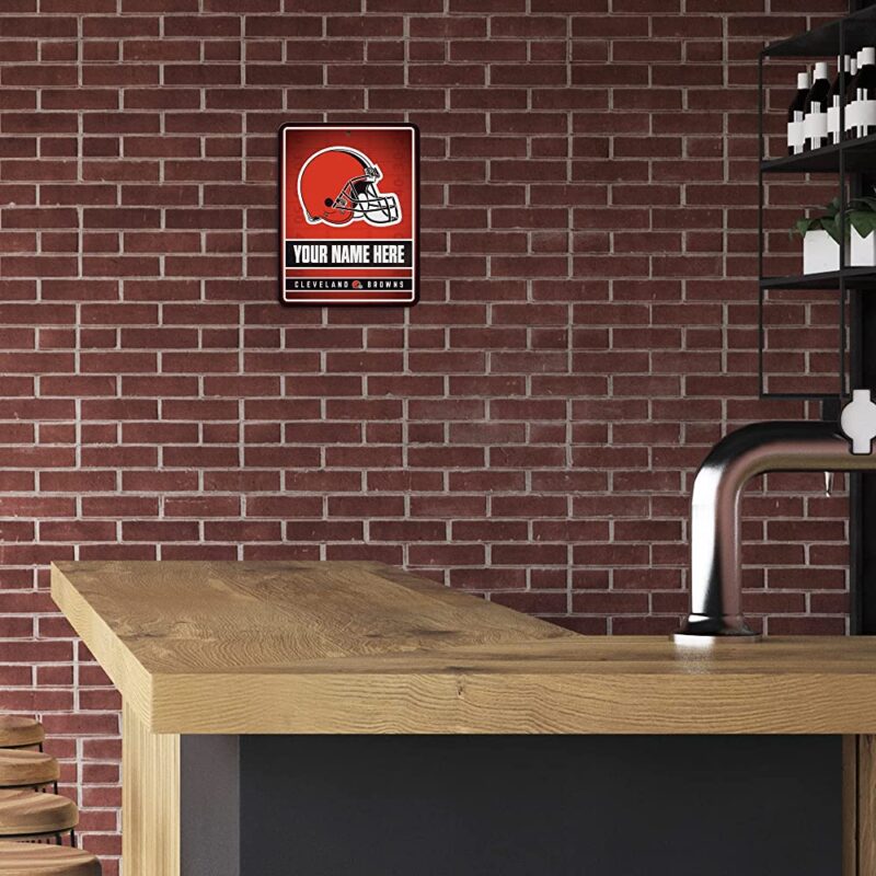 NFL Cleveland Browns Personalized Custom Metal Parking Sign Wall Decor Indoor Ourdoor 3