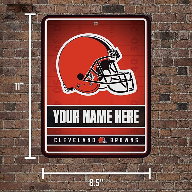NFL Cleveland Browns Personalized Custom Metal Parking Sign Wall Decor Indoor Ourdoor 5