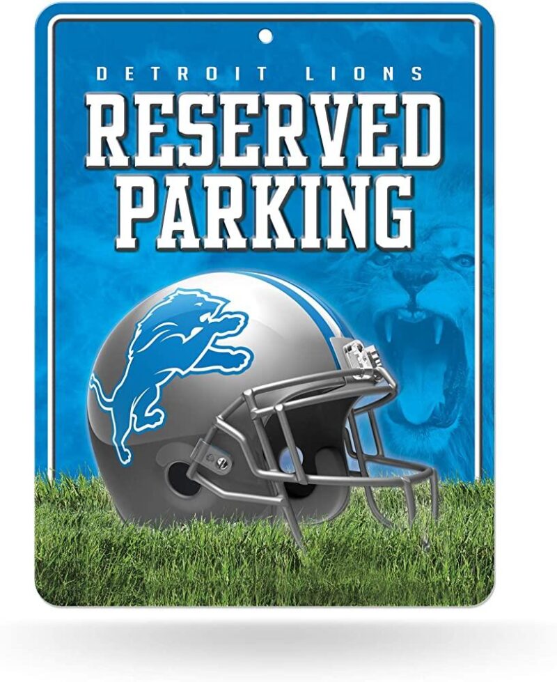 NFL Detroit Lions Metal Parking Sign Wall Decor Indoor Ourdoor