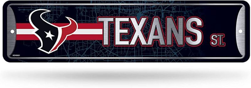 NFL Houston Texans Metal Street Sign