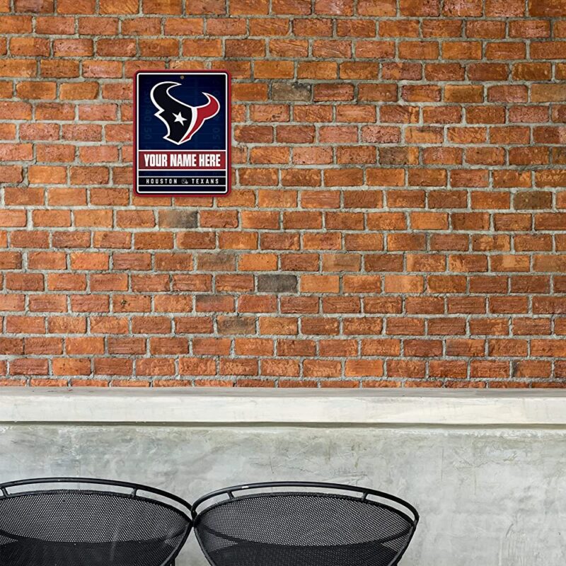 NFL Houston Texans Personalized Custom Metal Parking Sign Wall Decor Indoor Ourdoor 1
