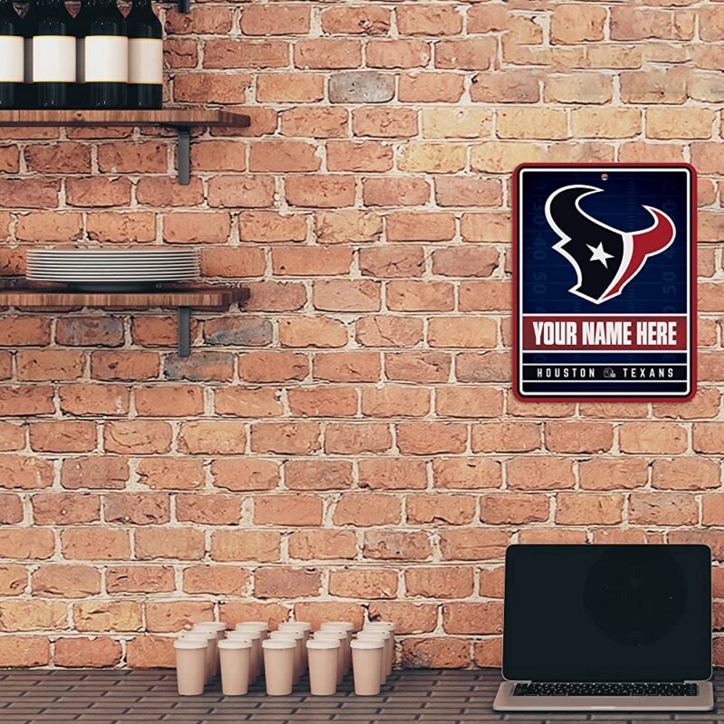 NFL Houston Texans Personalized Custom Metal Parking Sign Wall Decor Indoor Ourdoor 2