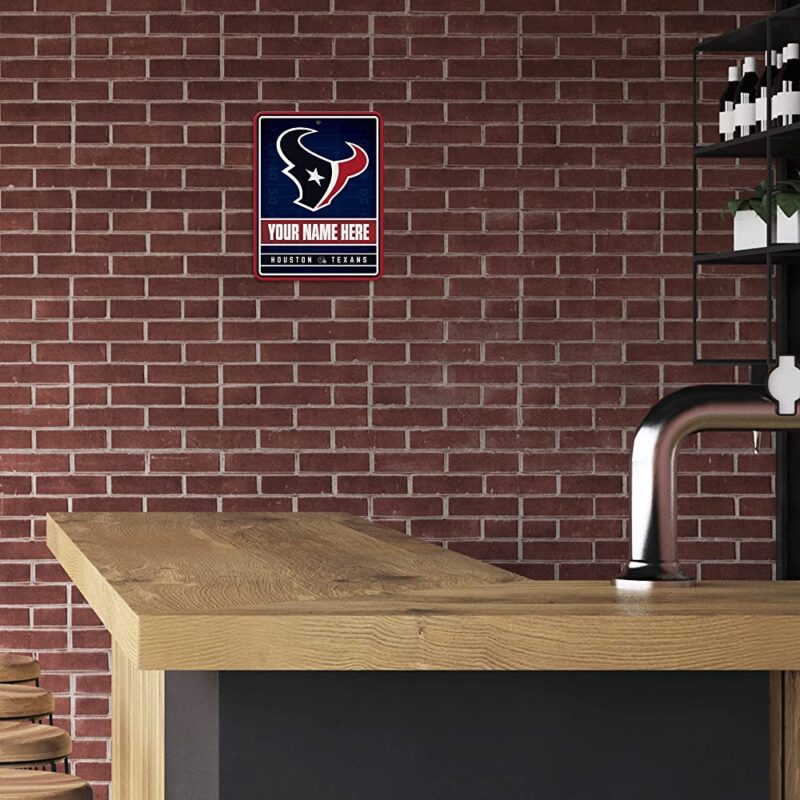 NFL Houston Texans Personalized Custom Metal Parking Sign Wall Decor Indoor Ourdoor 3