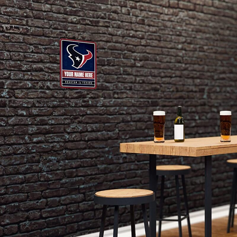 NFL Houston Texans Personalized Custom Metal Parking Sign Wall Decor Indoor Ourdoor 4