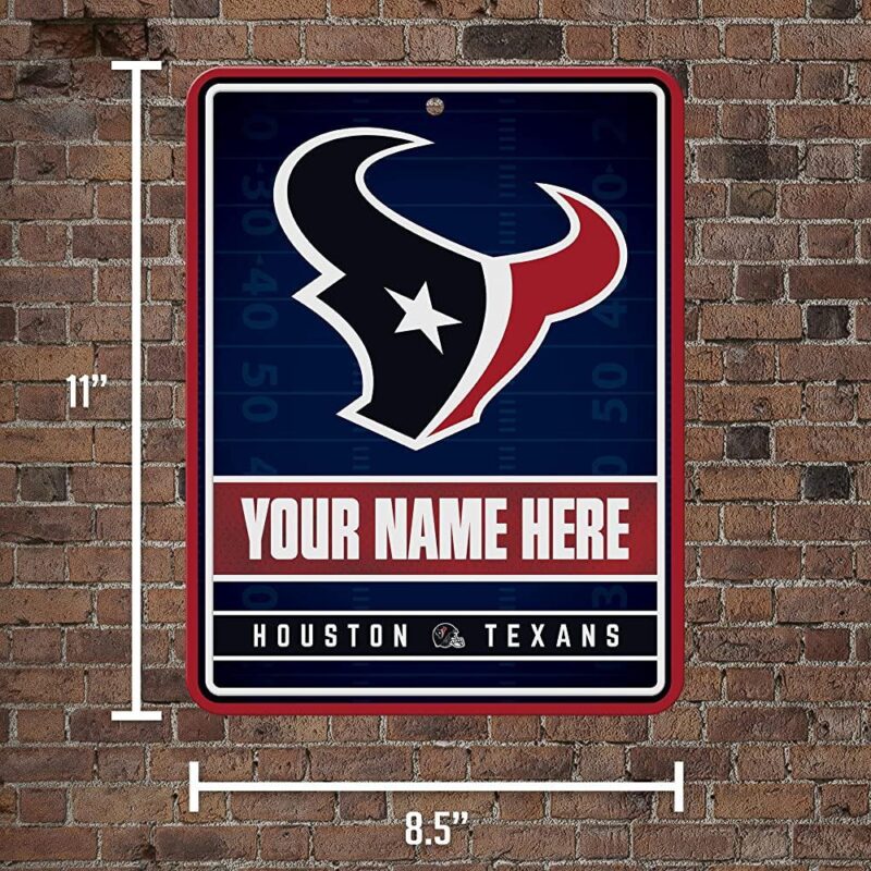 NFL Houston Texans Personalized Custom Metal Parking Sign Wall Decor Indoor Ourdoor 5