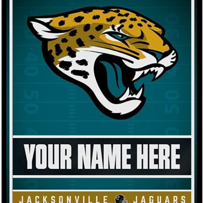 NFL Jacksonville Jaguars Personalized Custom Metal Parking Sign Wall Decor Indoor Ourdoor