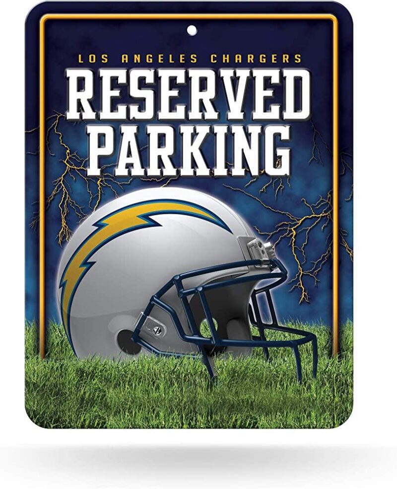 NFL Los Angeles Chargers Metal Parking Sign Wall Decor Indoor Ourdoor