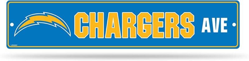 NFL Los Angeles Chargers Street Sign Metal Sign Blue