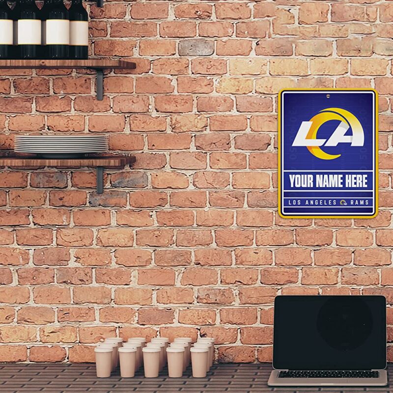 NFL Los Angeles Rams Personalized Custom Metal Parking Sign Wall Decor Indoor Ourdoor 2