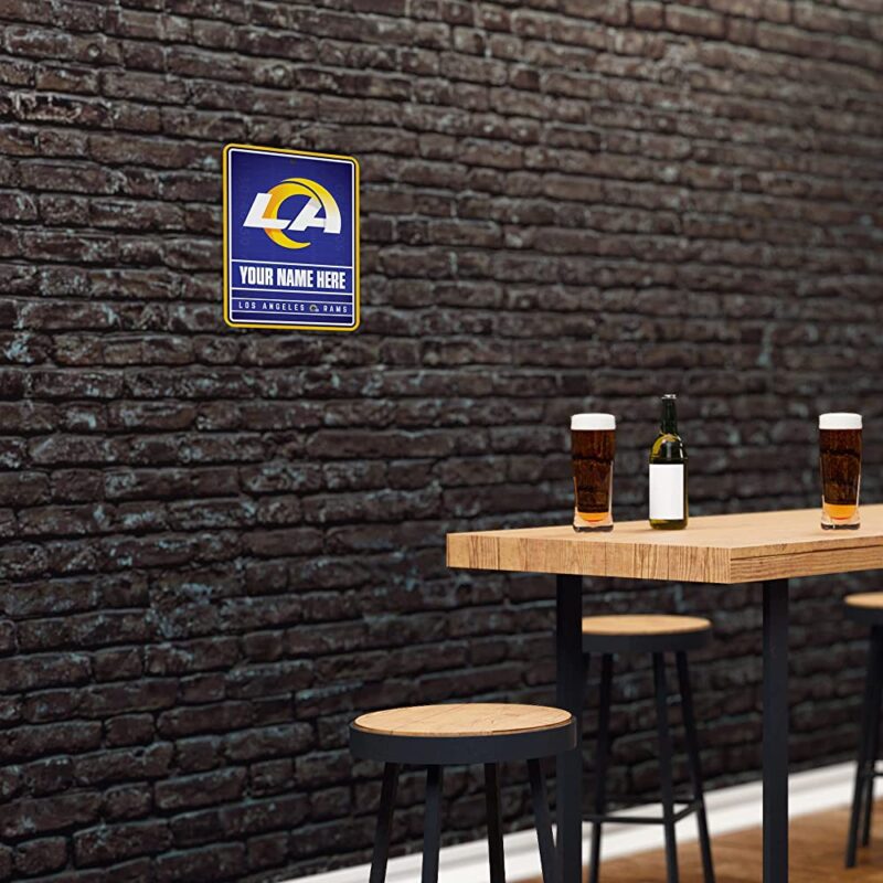 NFL Los Angeles Rams Personalized Custom Metal Parking Sign Wall Decor Indoor Ourdoor 4