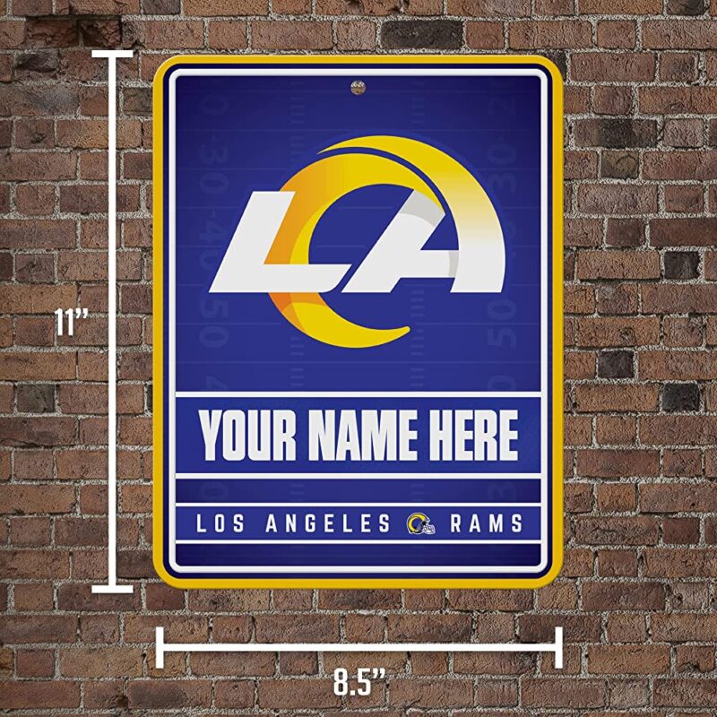 NFL Los Angeles Rams Personalized Custom Metal Parking Sign Wall Decor Indoor Ourdoor 5