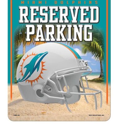 NFL Miami Dolphins Metal Parking Sign Wall Decor Indoor Ourdoor