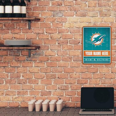 NFL Miami Dolphins Personalized Custom Metal Parking Sign Wall Decor Indoor Ourdoor 2 NFL Miami Dolphins Personalized Custom Metal Parking Sign Wall Decor Indoor Ourdoor 2