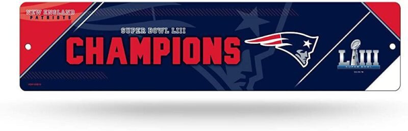 NFL New England Patriots Metal Street Sign Decor