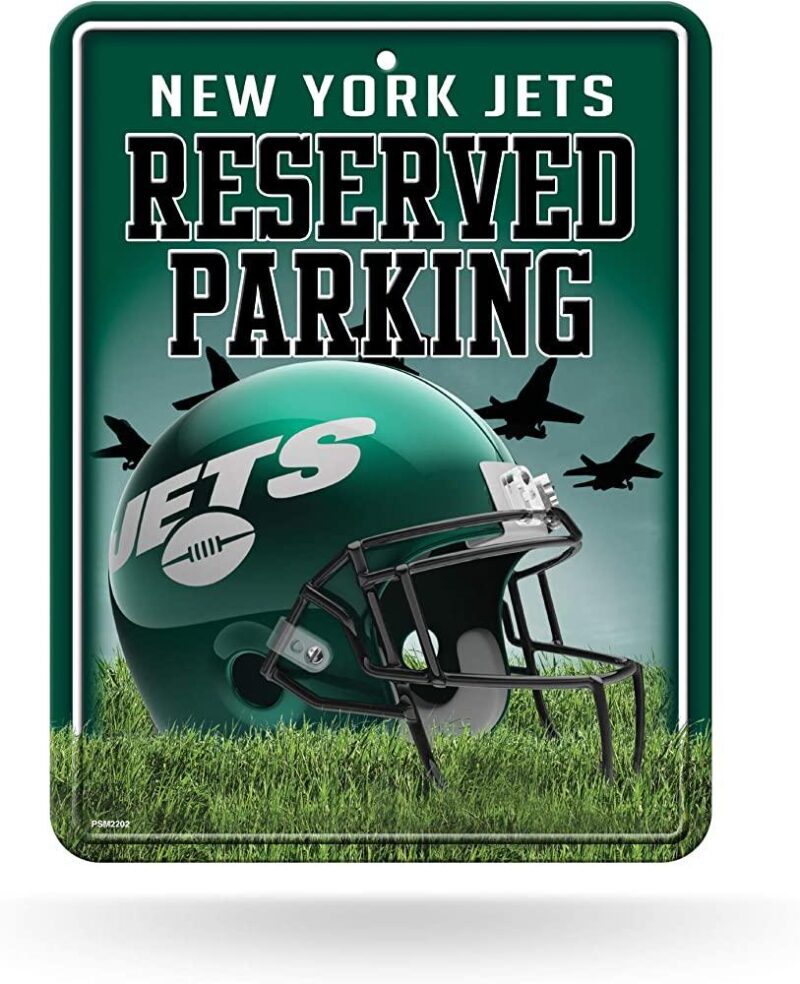 NFL New York Jets Metal Parking Sign Wall Decor Indoor Ourdoor