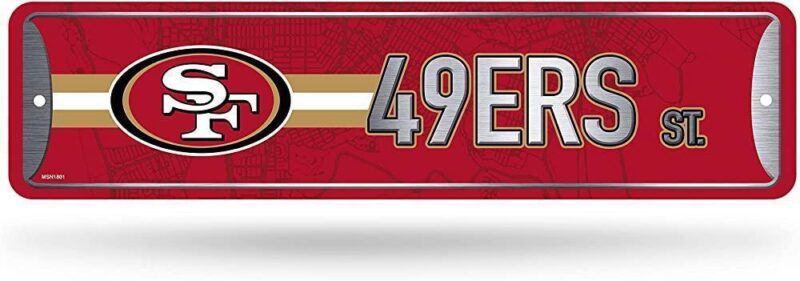 NFL San Francisco 49ers Home Decor Metal Street Sign