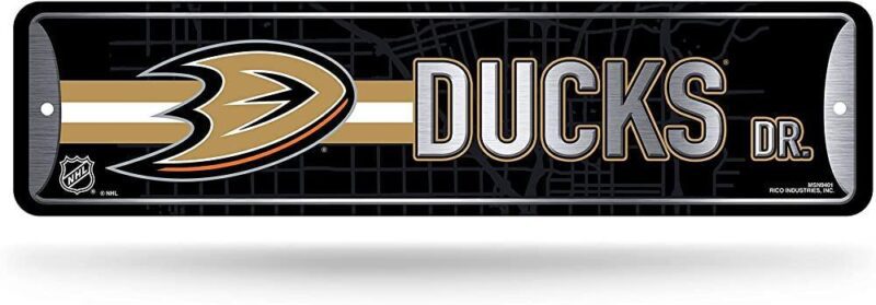 NHL Anaheim Ducks Home Decor Metal Street Sign