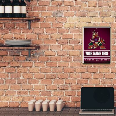 NHL Arizona Coyotes Personalized Custom Metal Parking Sign Wall Decor Indoor Ourdoor 3