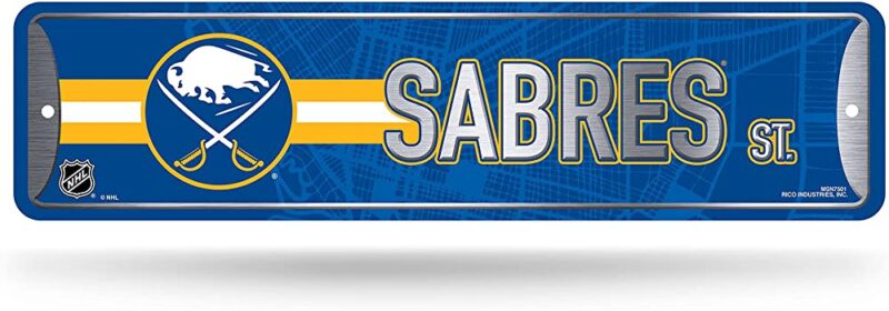 NHL Buffalo Sabres Home Decor Metal Street Sign