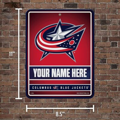 NHL Columbus Blue Jackets Personalized Custom Metal Parking Sign Wall Decor Indoor Ourdoor 2