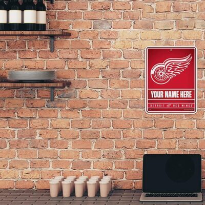 NHL Detroit Red Wings Personalized Custom Metal Parking Sign Wall Decor Indoor Ourdoor 3